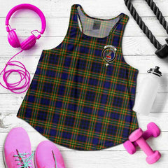Clelland Tartan Crest Women Racerback Tank