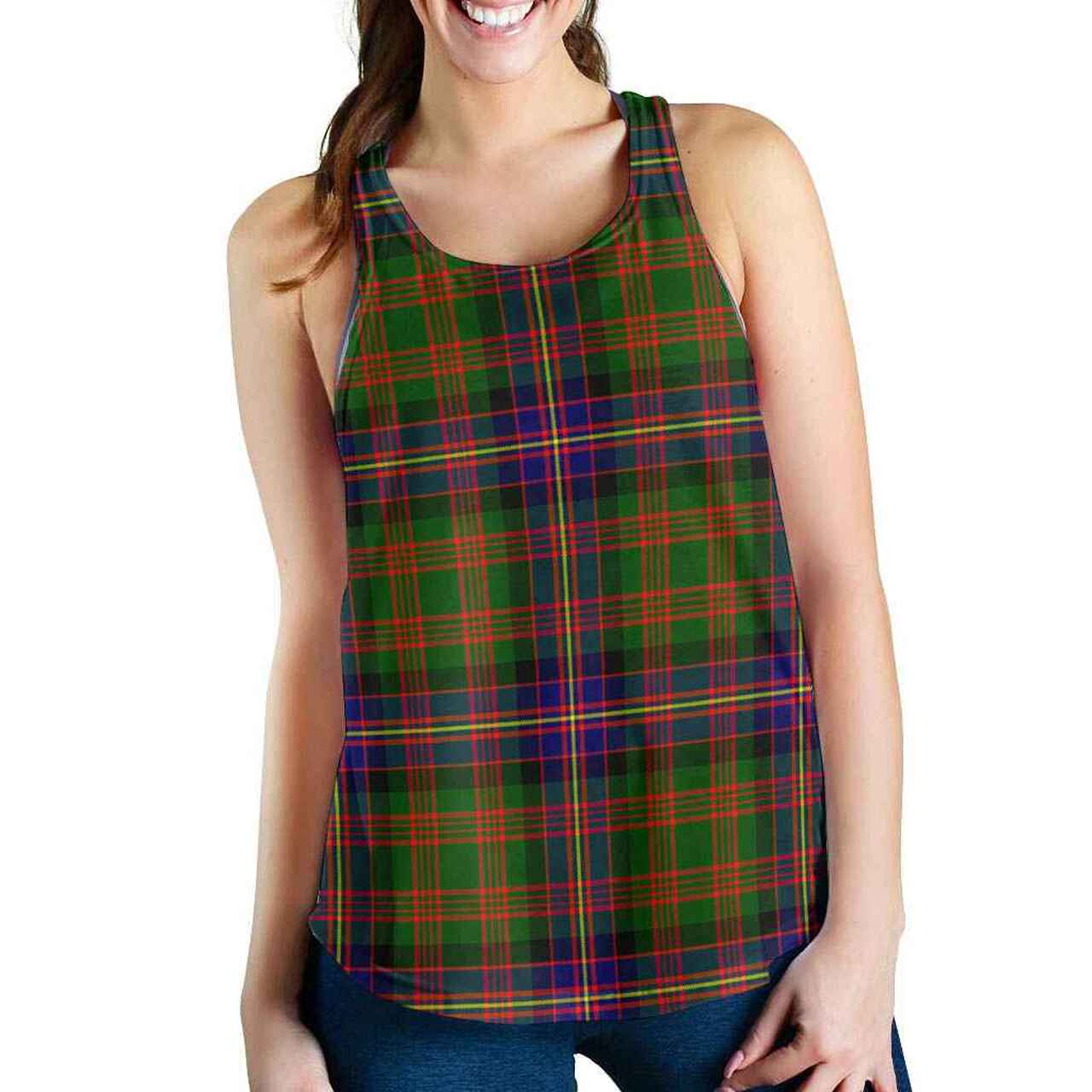 Cochrane Modern Tartan Plaid Women Racerback Tank