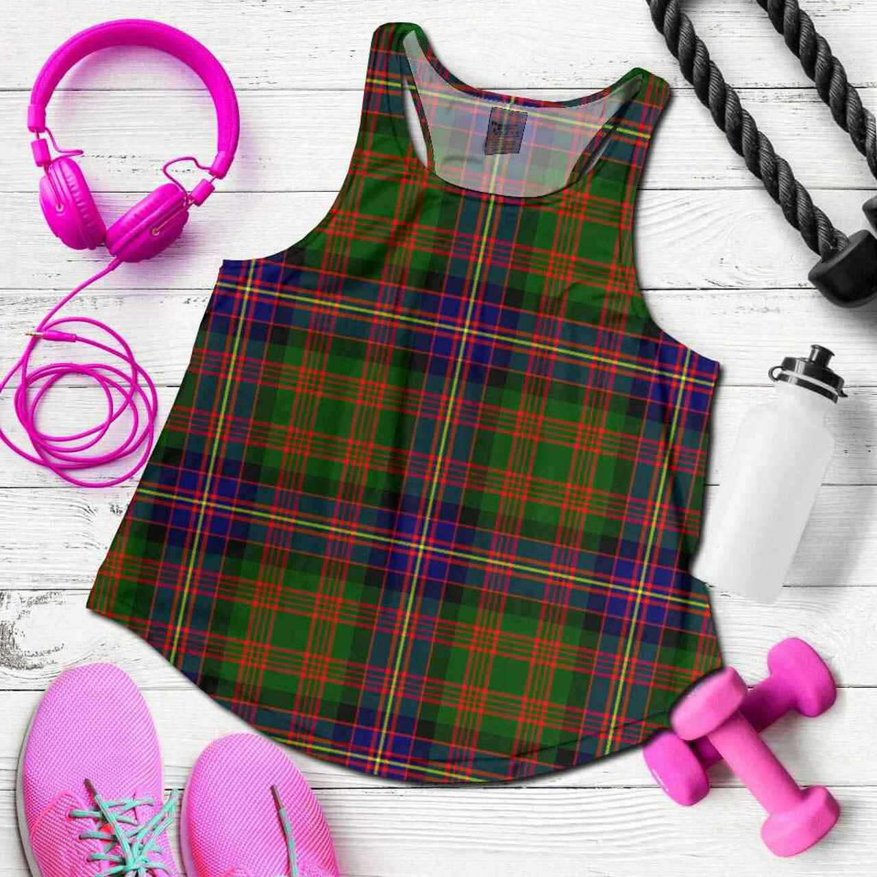 Cochrane Modern Tartan Plaid Women Racerback Tank