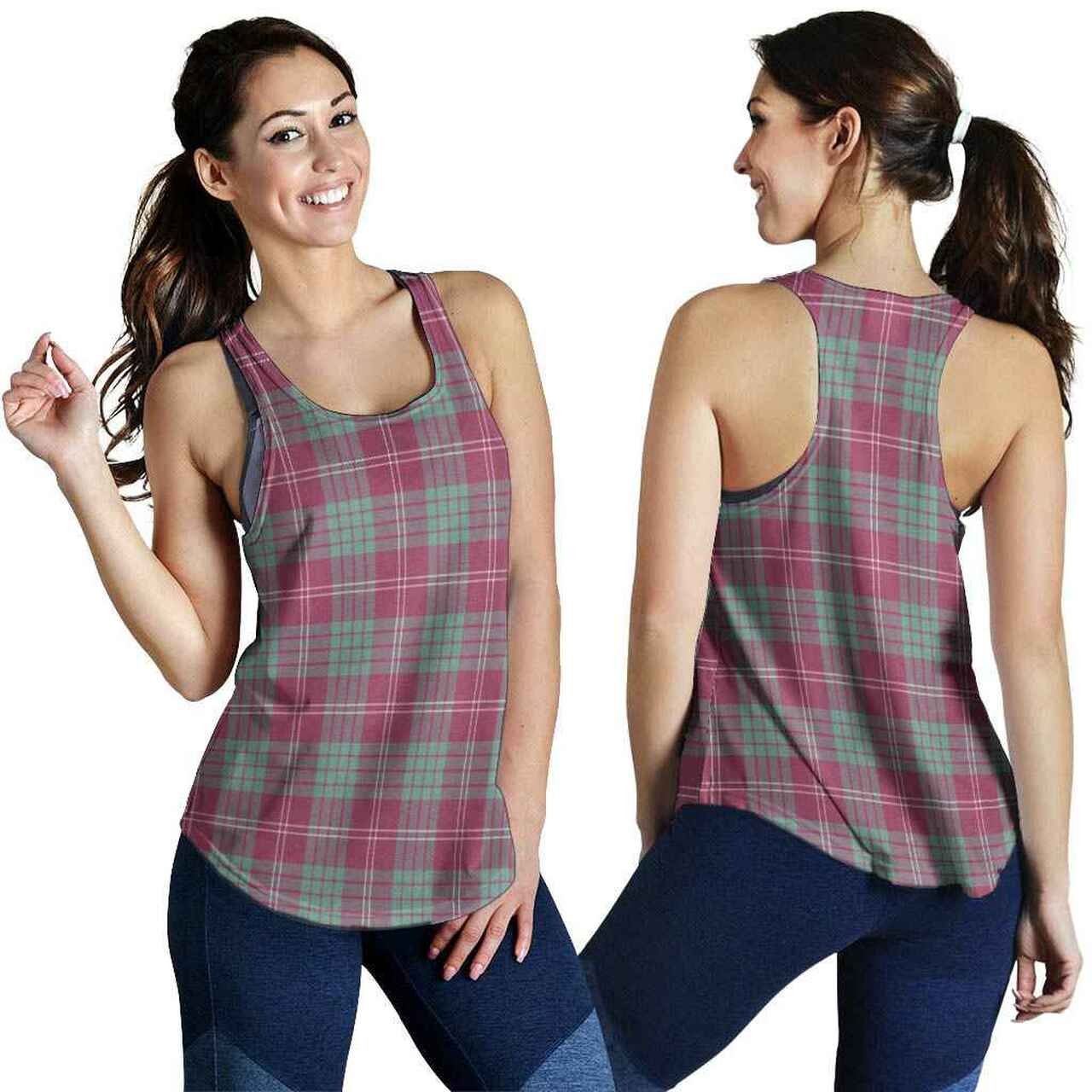 Crawford Ancient Tartan Plaid Women Racerback Tank