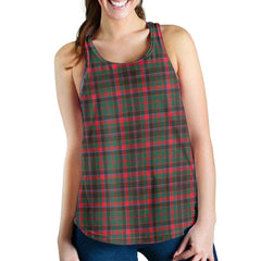 Cumming Hunting Modern Tartan Plaid Women Racerback Tank