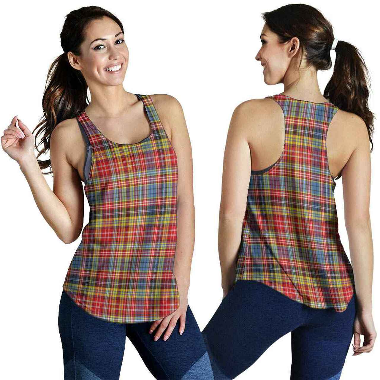 Drummond of Strathallan Tartan Plaid Women Racerback Tank