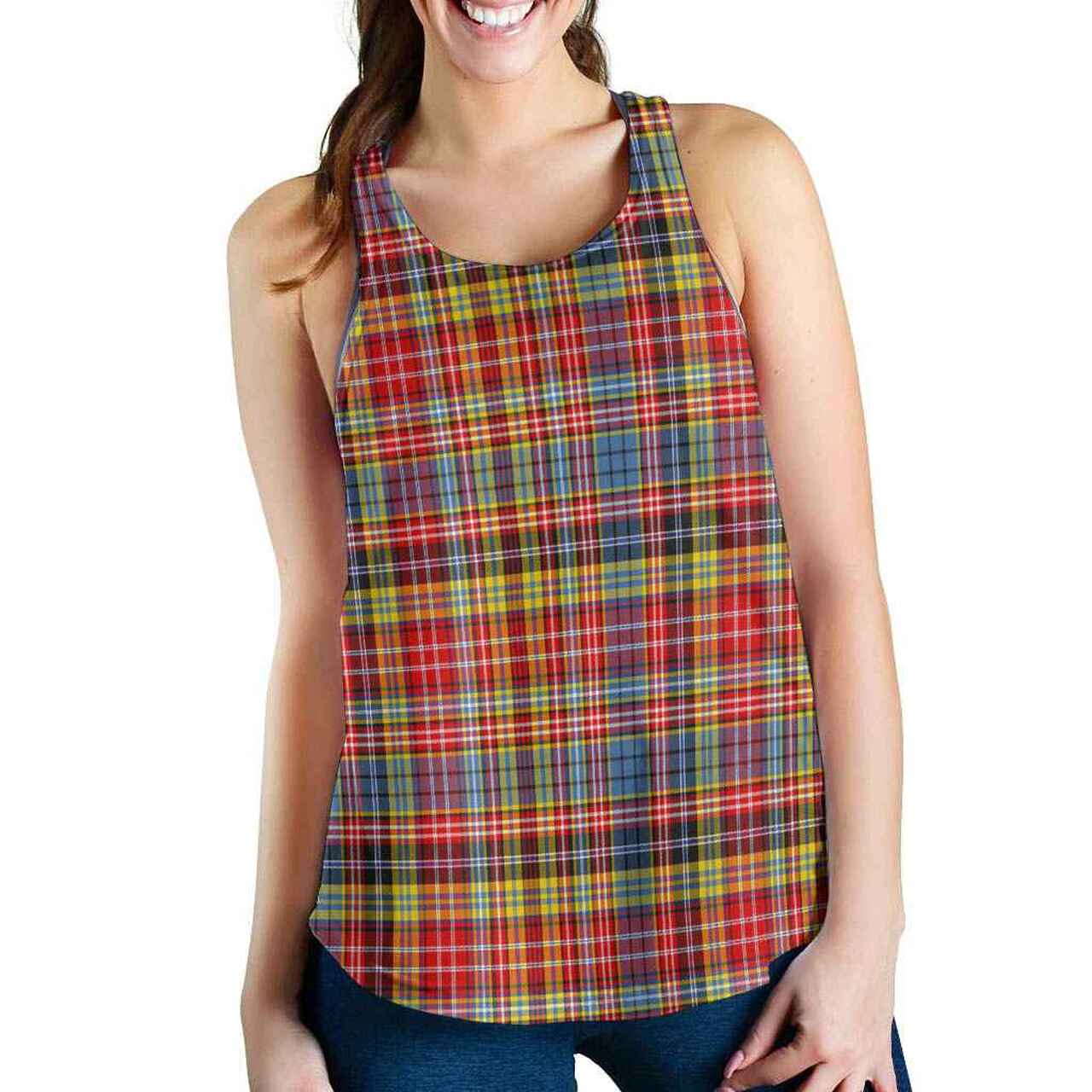 Drummond of Strathallan Tartan Plaid Women Racerback Tank