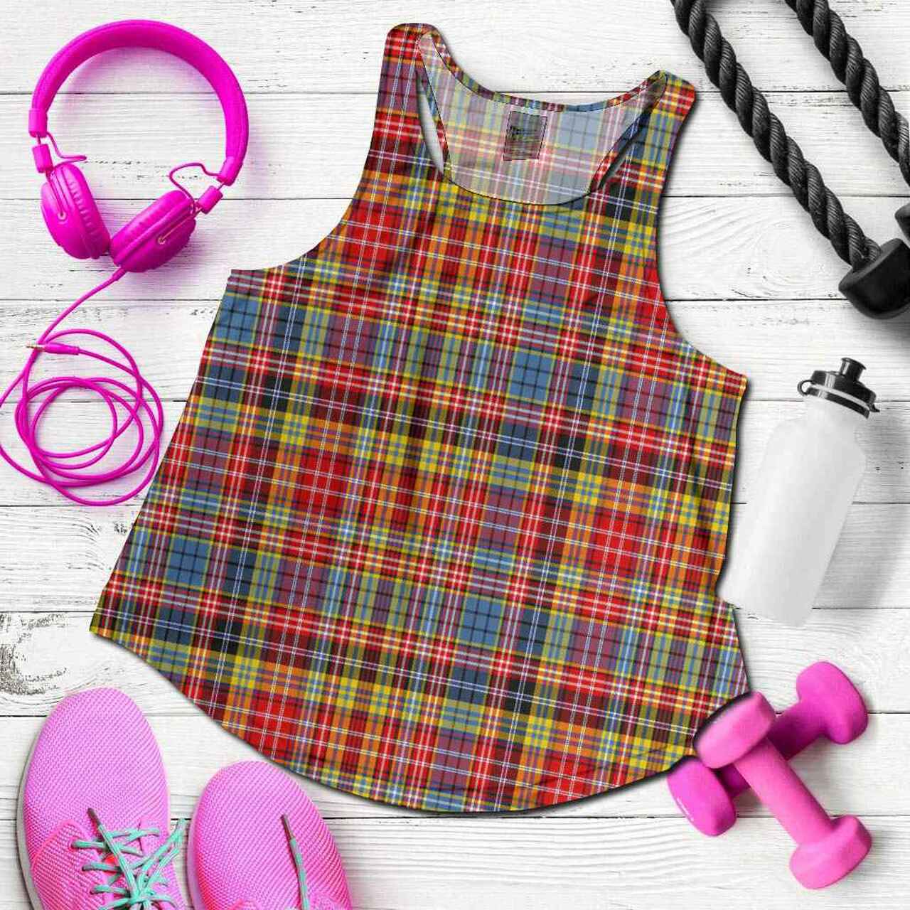 Drummond of Strathallan Tartan Plaid Women Racerback Tank