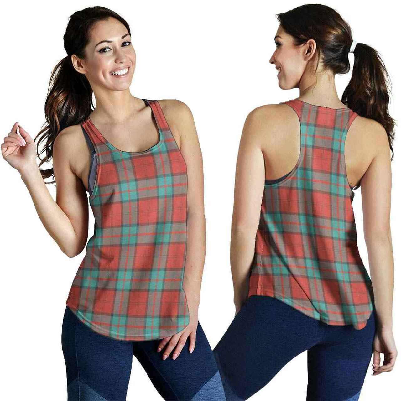 Dunbar Ancient Tartan Plaid Women Racerback Tank