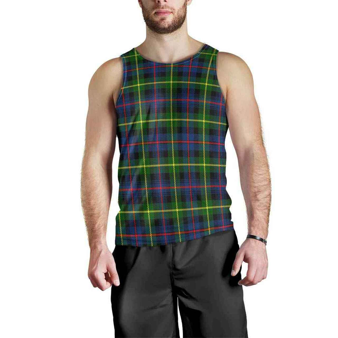 Farquharson Modern Tartan Plaid Men Tank Top