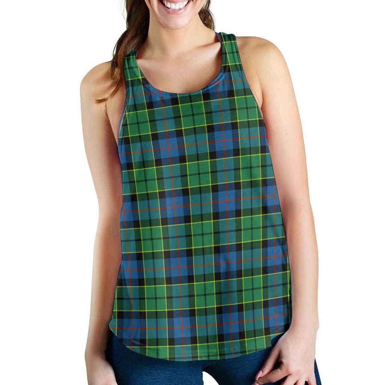 Forsyth Ancient Tartan Plaid Women Racerback Tank