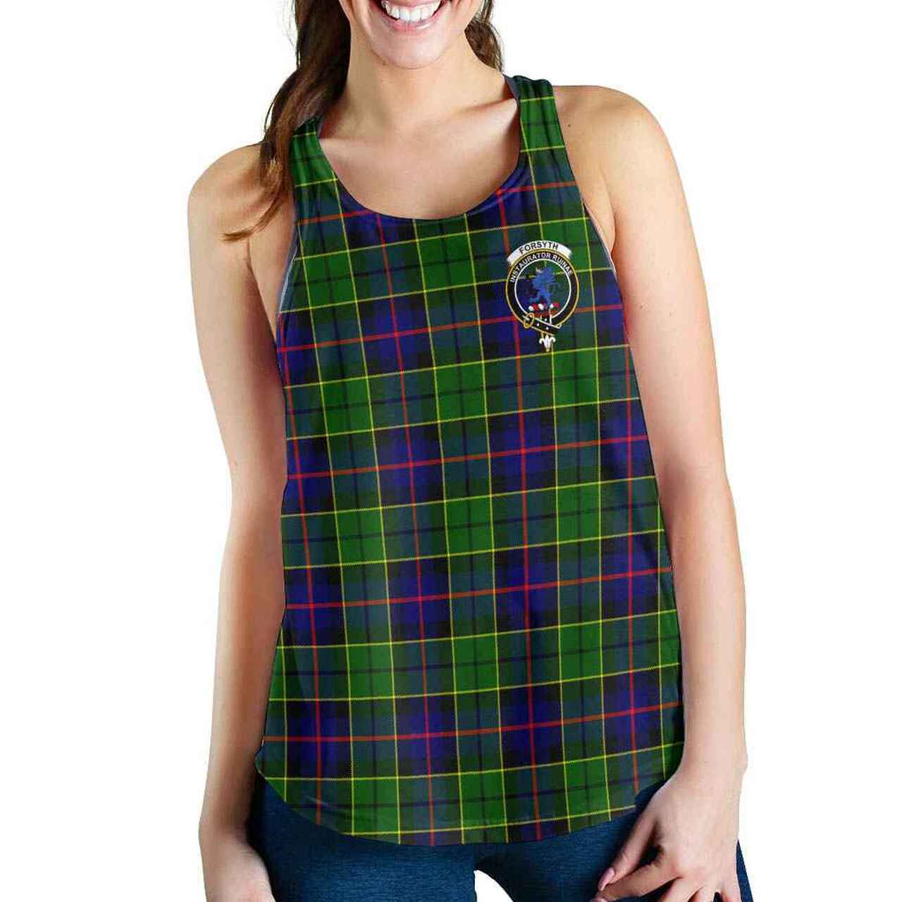 Forsyth Tartan Crest Women Racerback Tank