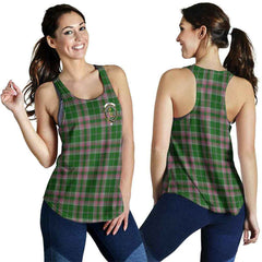 Gray Tartan Crest Women Racerback Tank