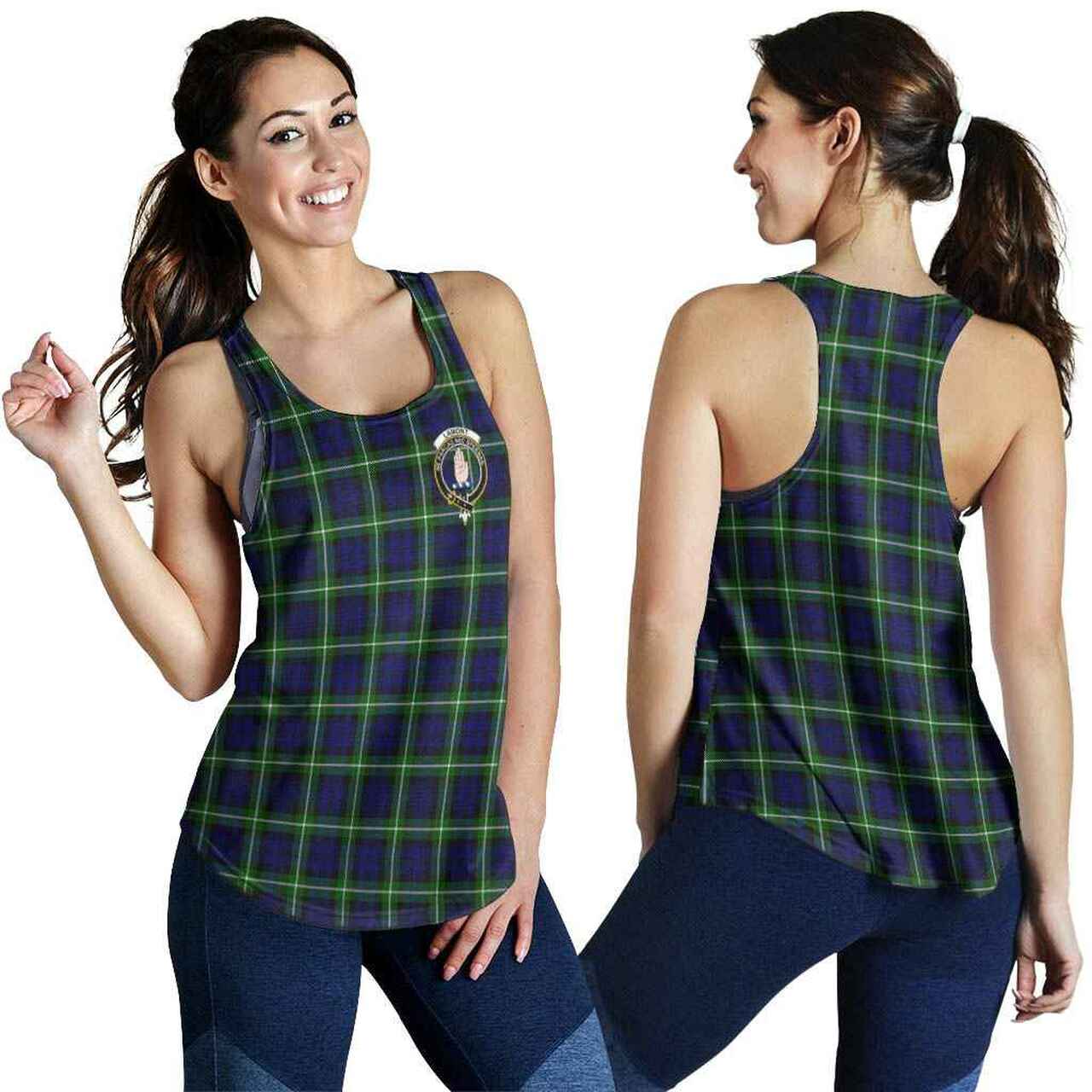 Lamont Tartan Crest Women Racerback Tank
