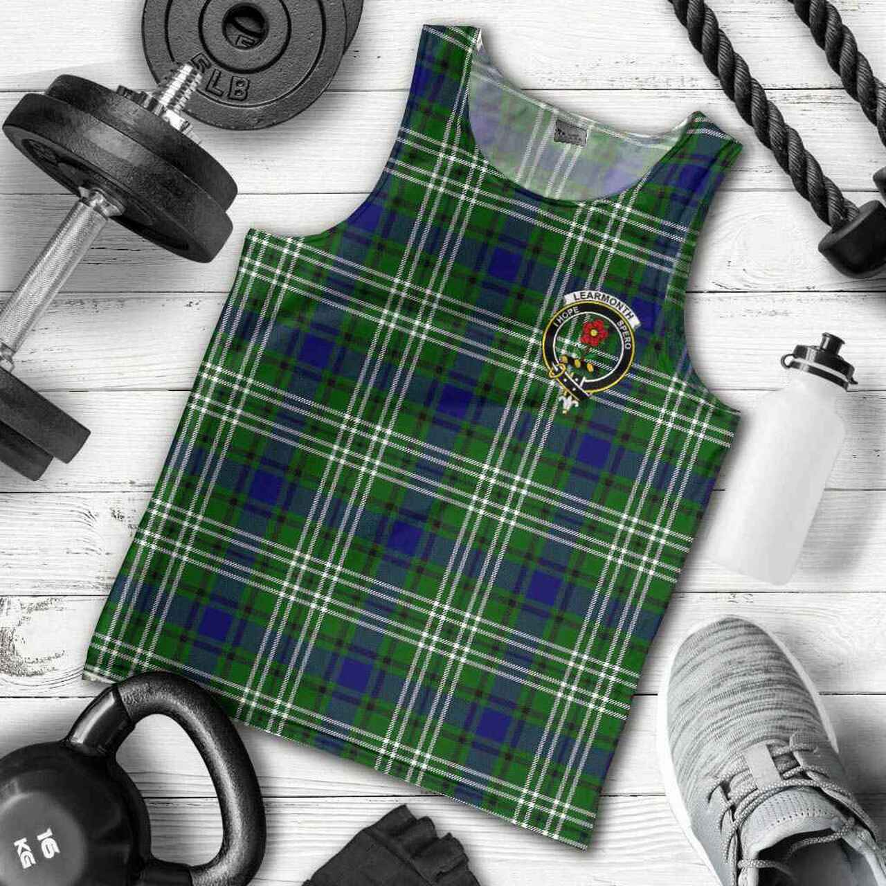 Learmonth Tartan Crest Men Tank Top