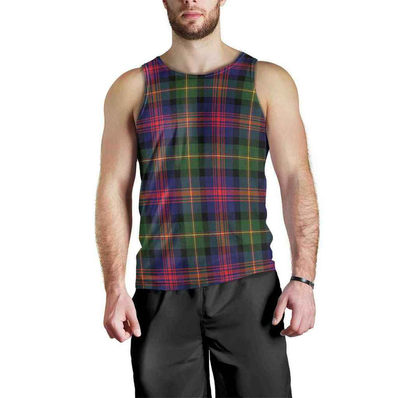 Logan Modern Tartan Plaid Men Tank Top