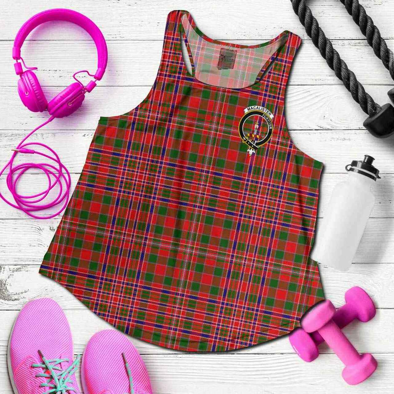 MacAlister Tartan Crest Women Racerback Tank