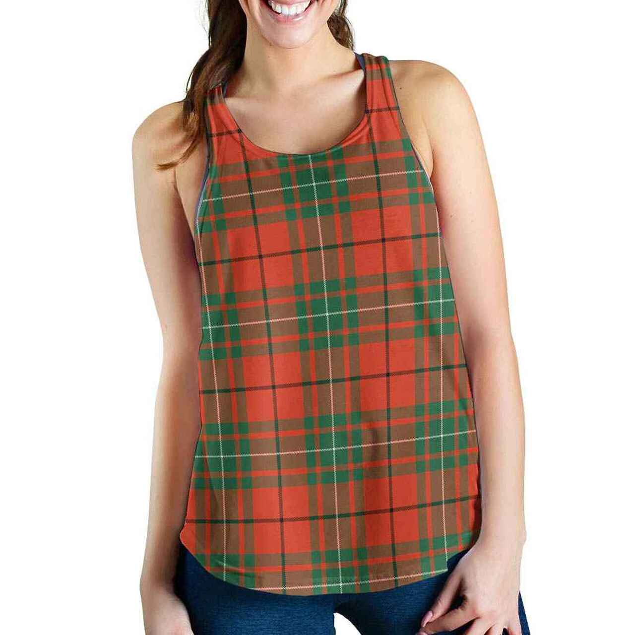 MacAulay Ancient Tartan Plaid Women Racerback Tank