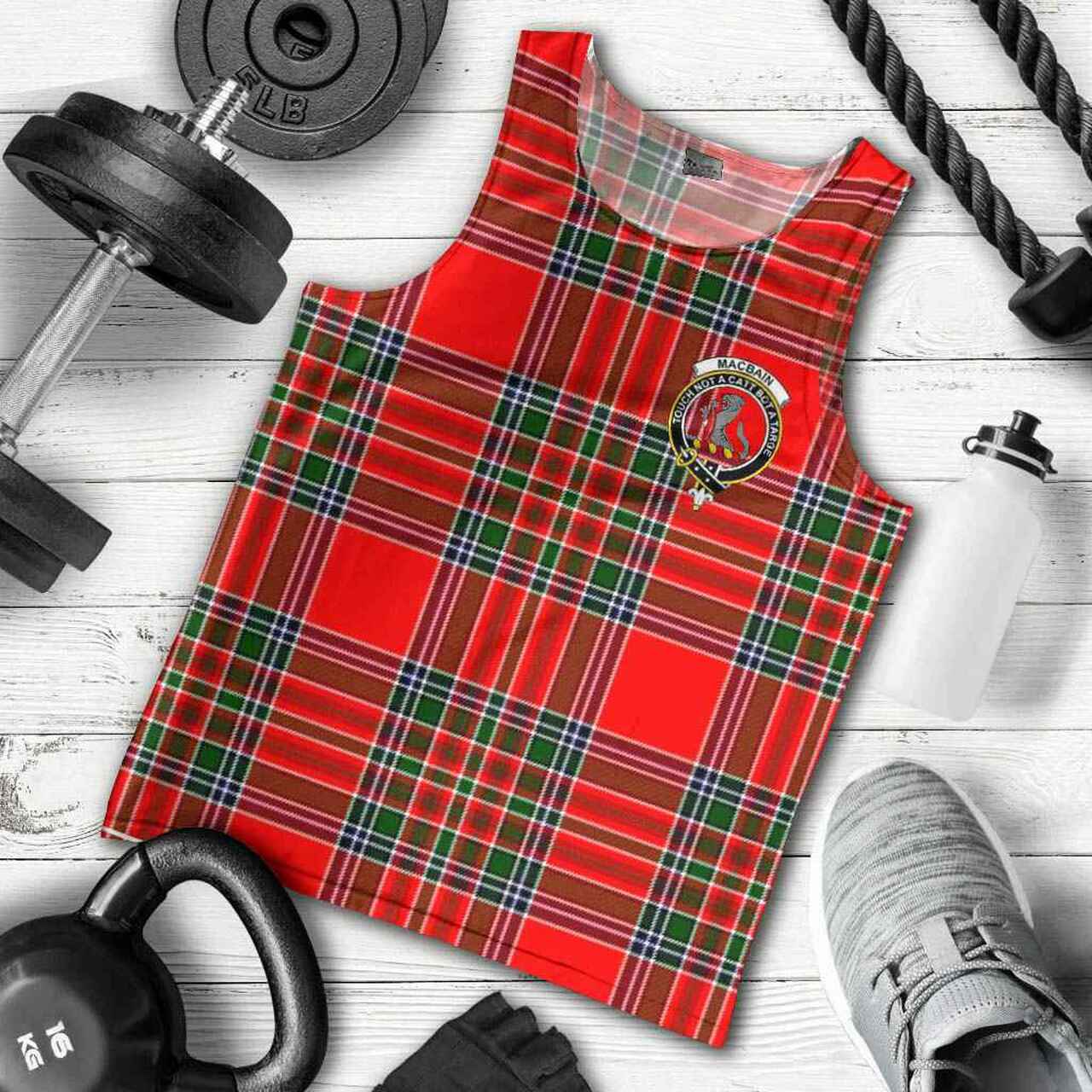 MacBain Tartan Crest Men Tank Top