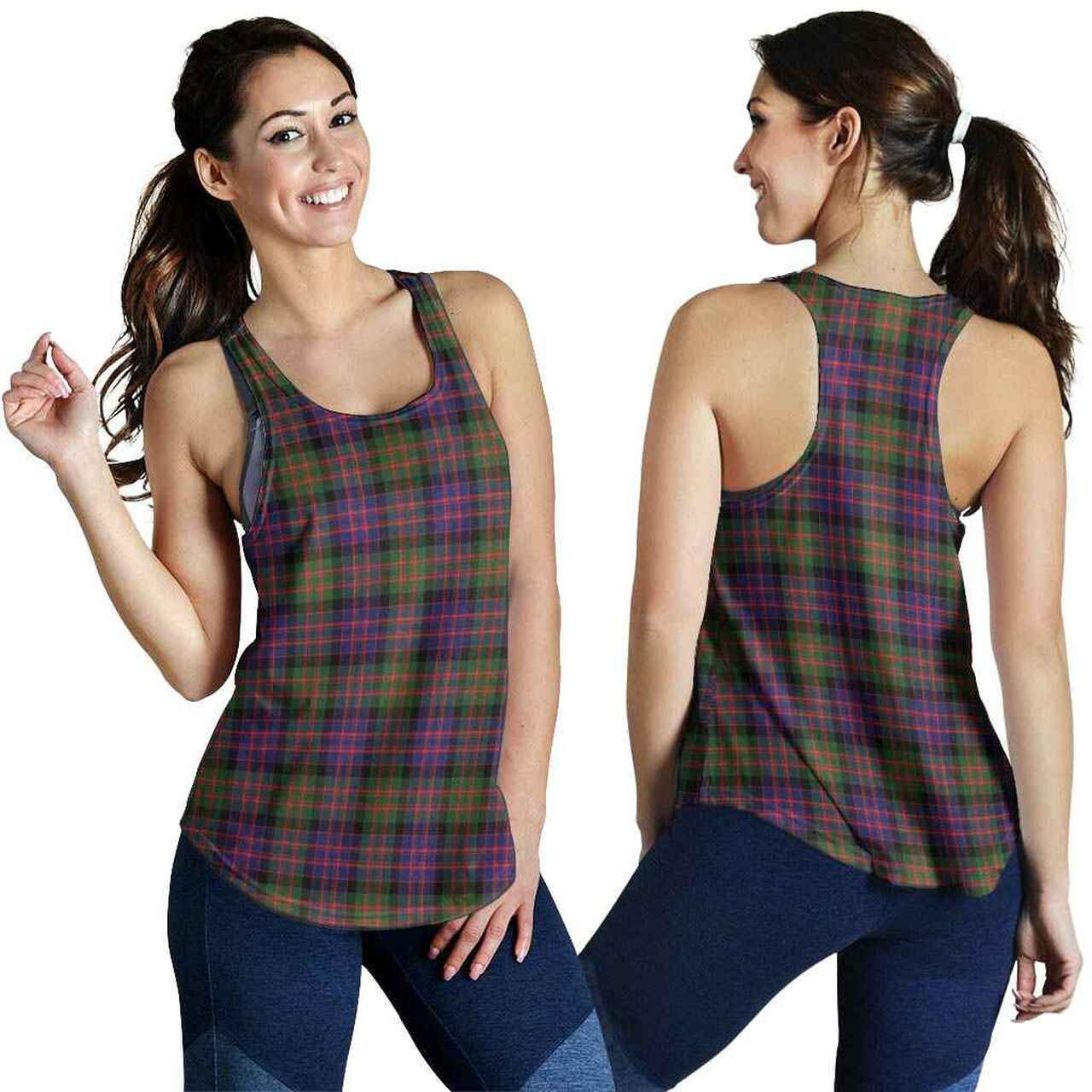 MacDonald Modern Tartan Plaid Women Racerback Tank