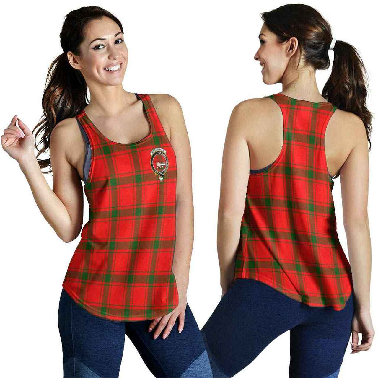 MacDonald (of Sleat) Tartan Crest Women Racerback Tank