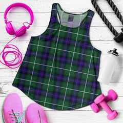 MacDonald of the Isles Hunting Modern Tartan Plaid Women Racerback Tank