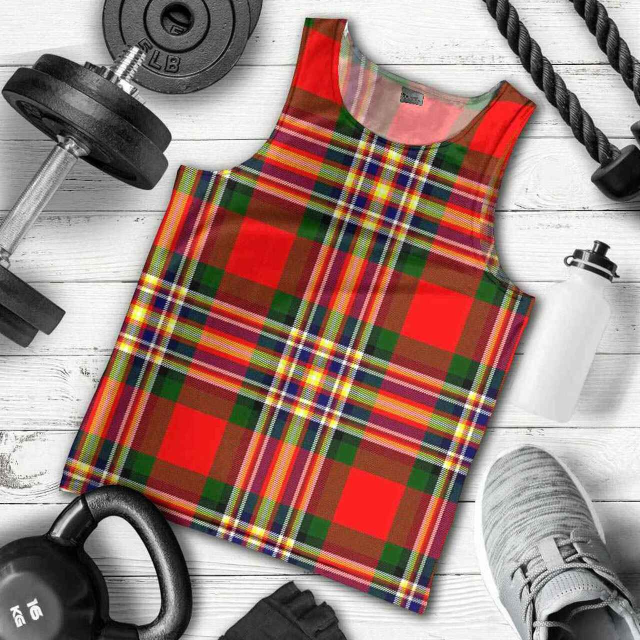 MacGill Modern Tartan Plaid Men Tank Top