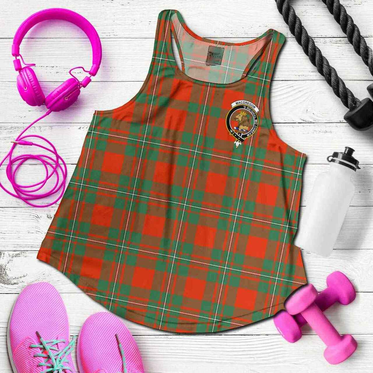 MacGregor Tartan Crest Women Racerback Tank