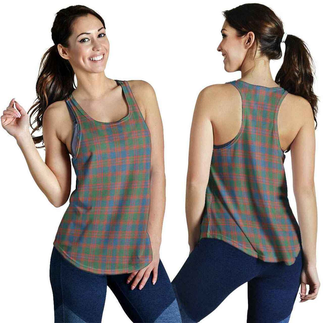 MacIntyre Ancient Tartan Plaid Women Racerback Tank