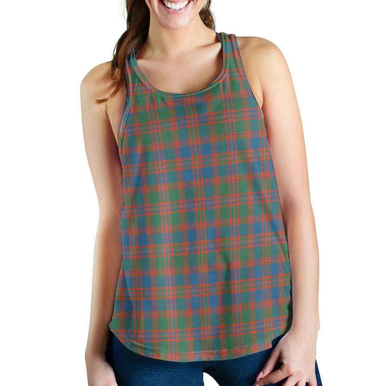 MacIntyre Ancient Tartan Plaid Women Racerback Tank