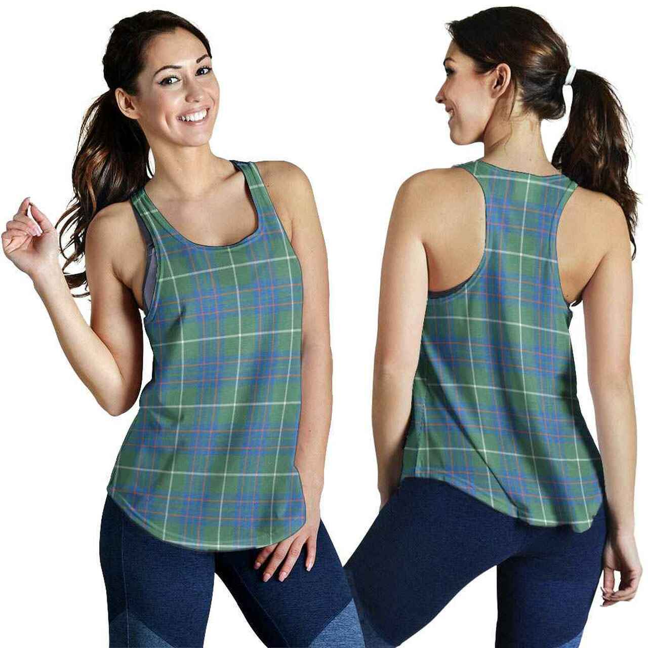 MacIntyre Hunting Ancient Tartan Plaid Women Racerback Tank