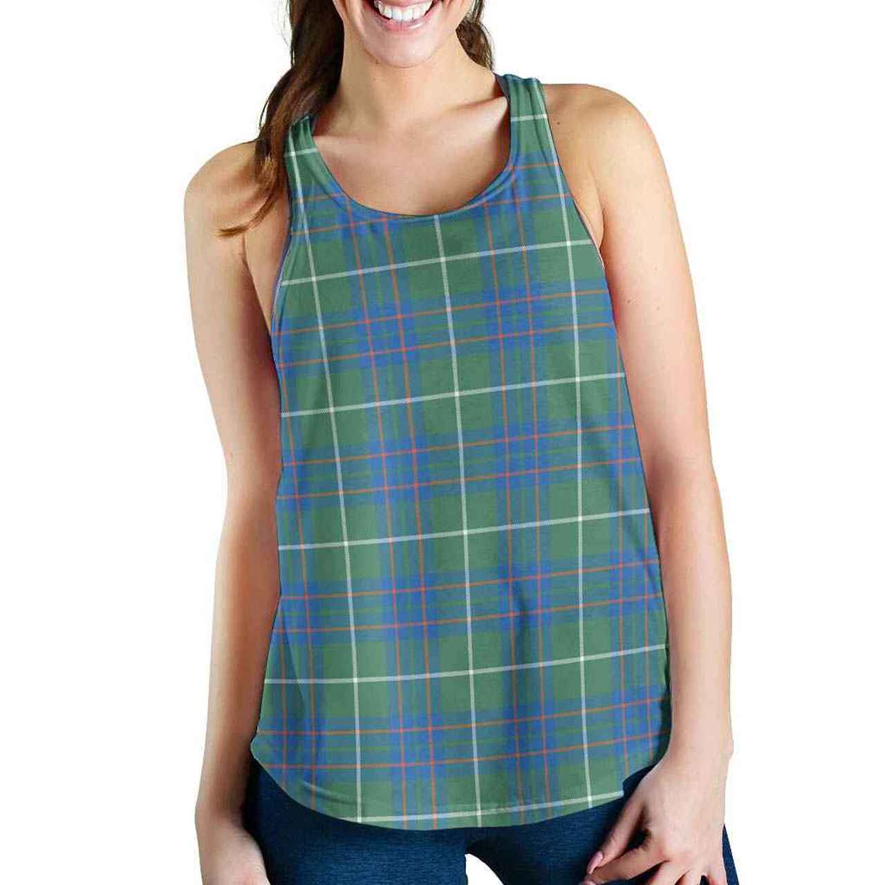 MacIntyre Hunting Ancient Tartan Plaid Women Racerback Tank