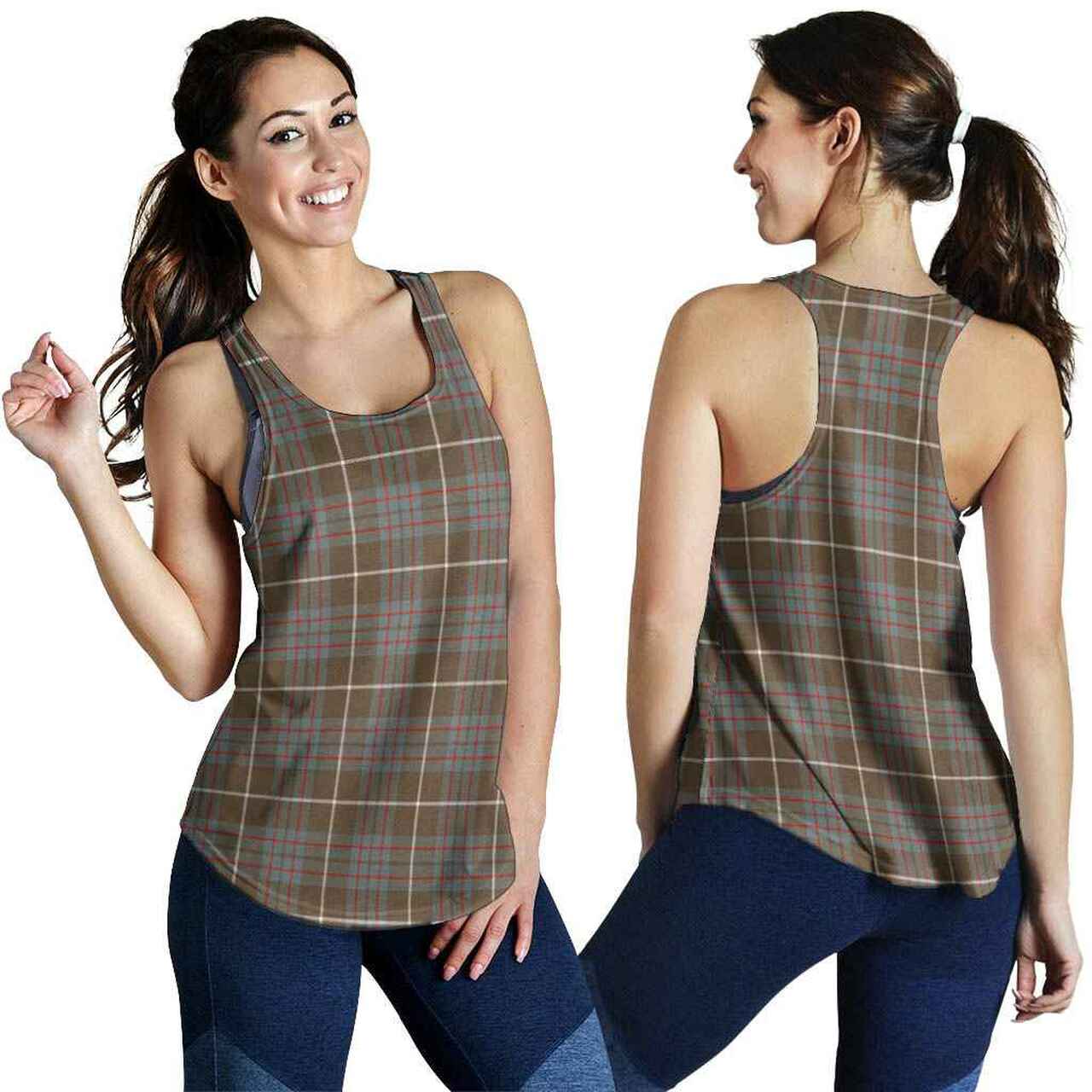 MacIntyre Hunting Weathered Tartan Plaid Women Racerback Tank