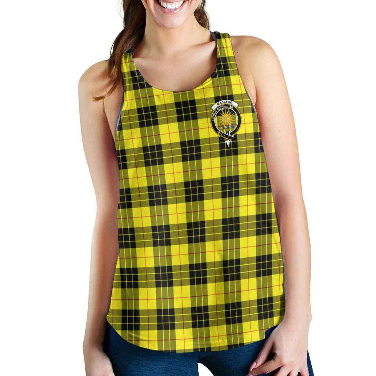 MacLeod Tartan Crest Women Racerback Tank
