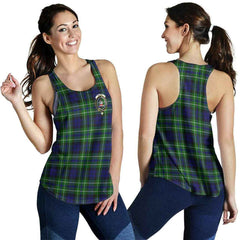 MacNeil of Colonsay Tartan Crest Women Racerback Tank