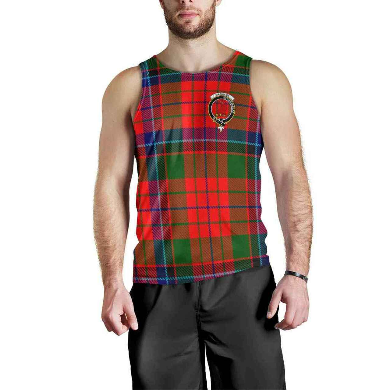 MacNicol (of Scorrybreac) Tartan Crest Men Tank Top