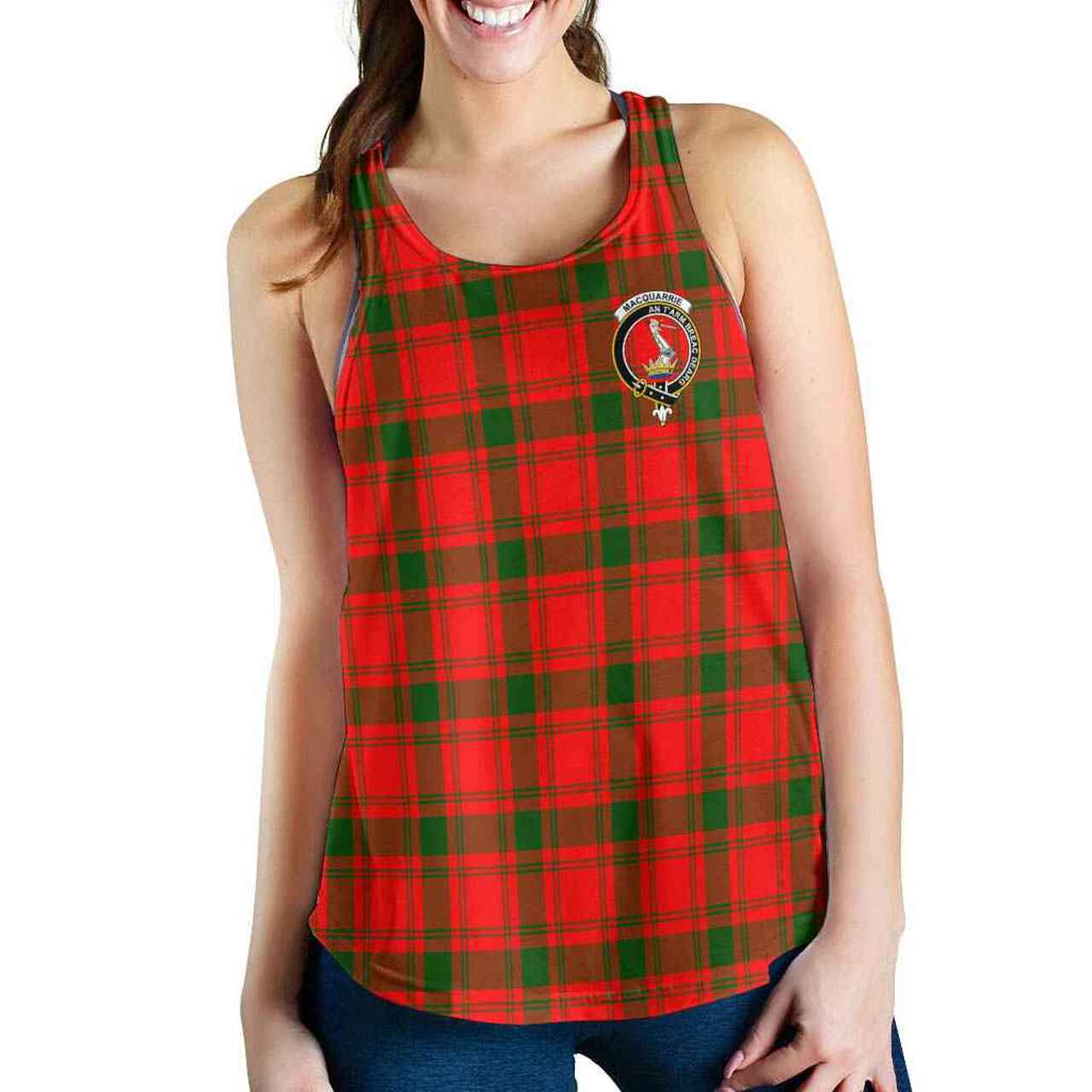 MacQuarrie Tartan Crest Women Racerback Tank