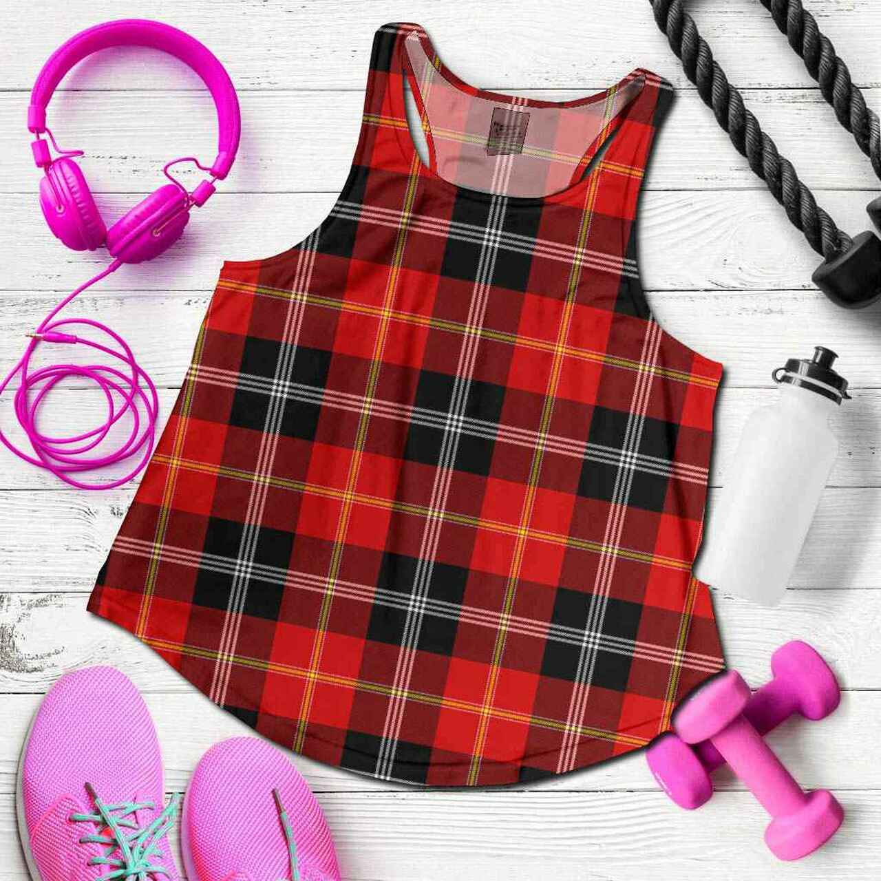 Marjoribanks Tartan Plaid Women Racerback Tank
