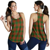 Menzies Green Modern Tartan Plaid Women Racerback Tank