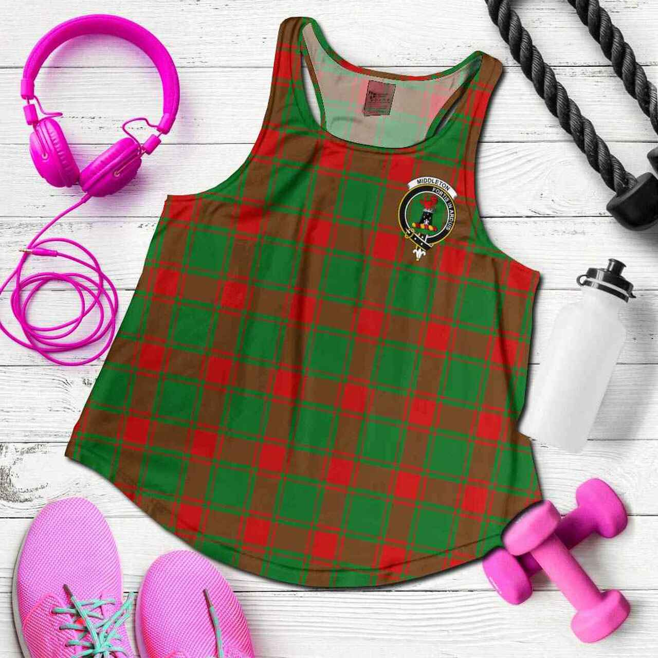 Middleton Tartan Crest Women Racerback Tank