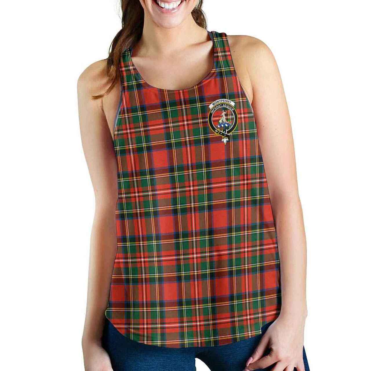 Monypenny Tartan Crest Women Racerback Tank