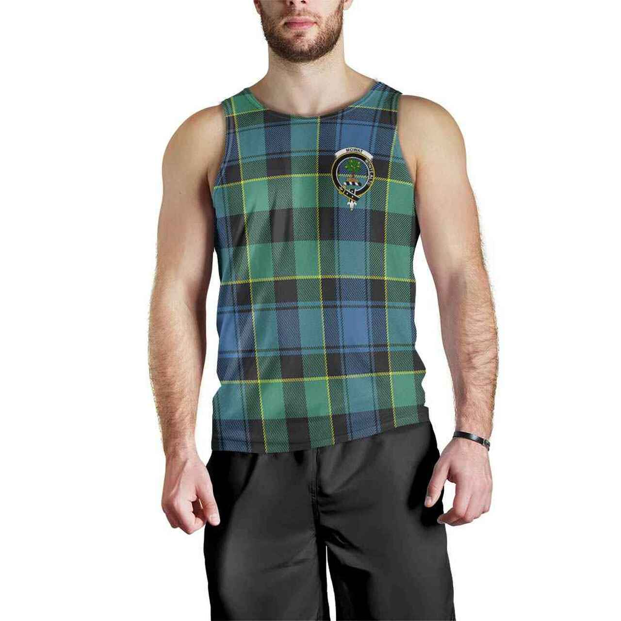 Mowat (of Inglistoun) Tartan Crest Men Tank Top