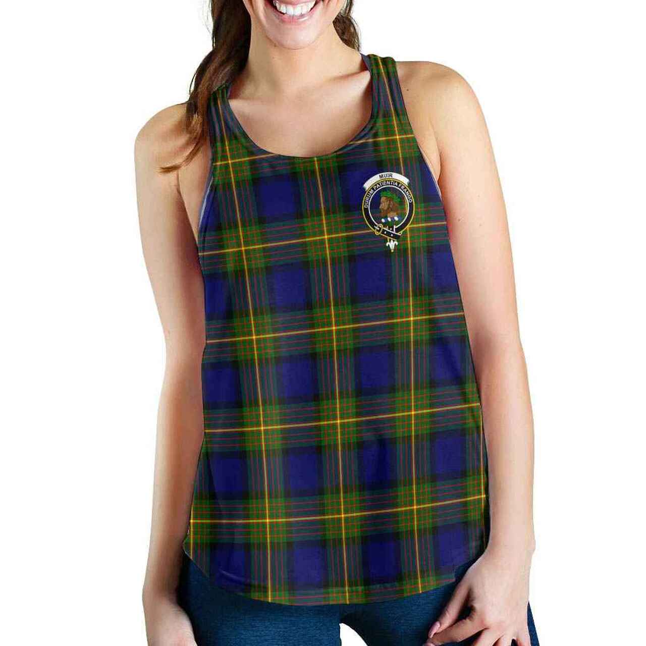Muir Tartan Crest Women Racerback Tank