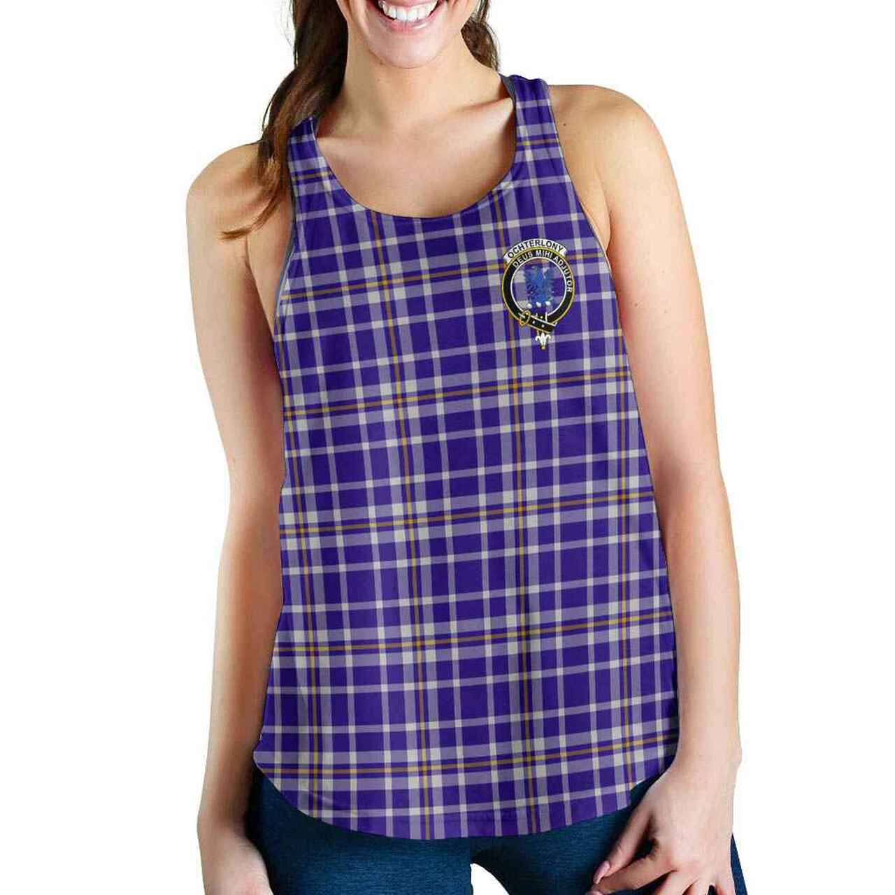 Ochterlony Tartan Crest Women Racerback Tank