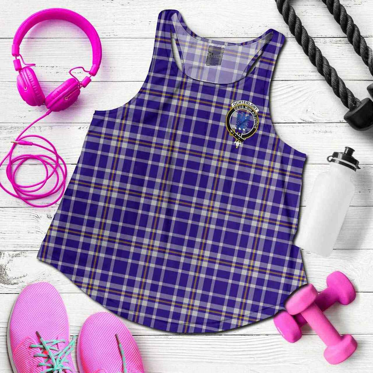 Ochterlony Tartan Crest Women Racerback Tank