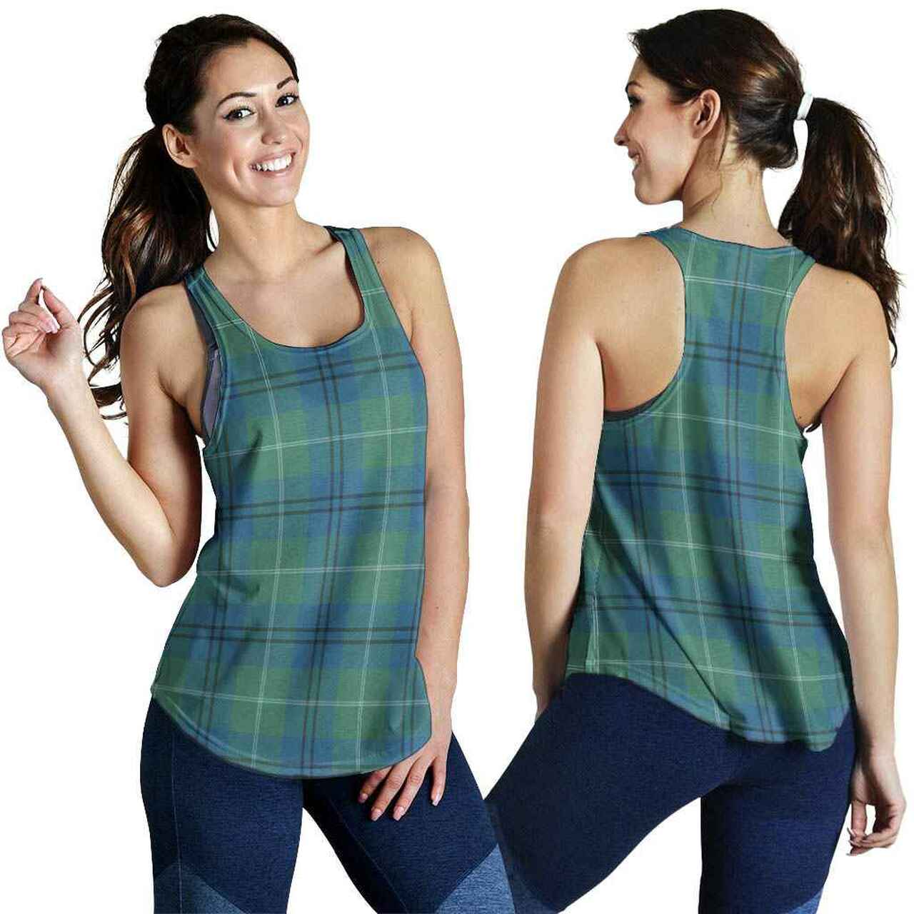 Oliphant Ancient Tartan Plaid Women Racerback Tank
