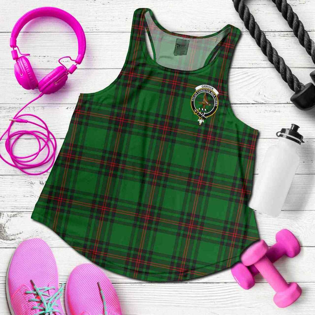Orrock Tartan Crest Women Racerback Tank