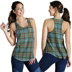 Paisley Tartan Crest Women Racerback Tank