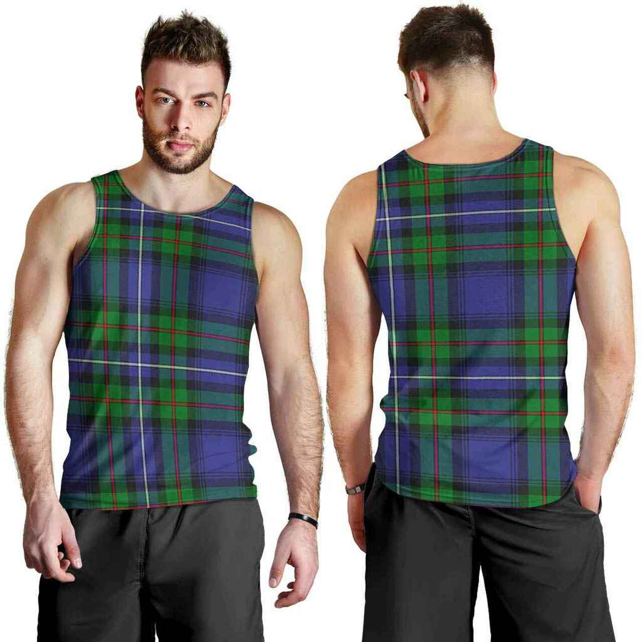 Robertson Hunting Modern Tartan Plaid Men Tank Top