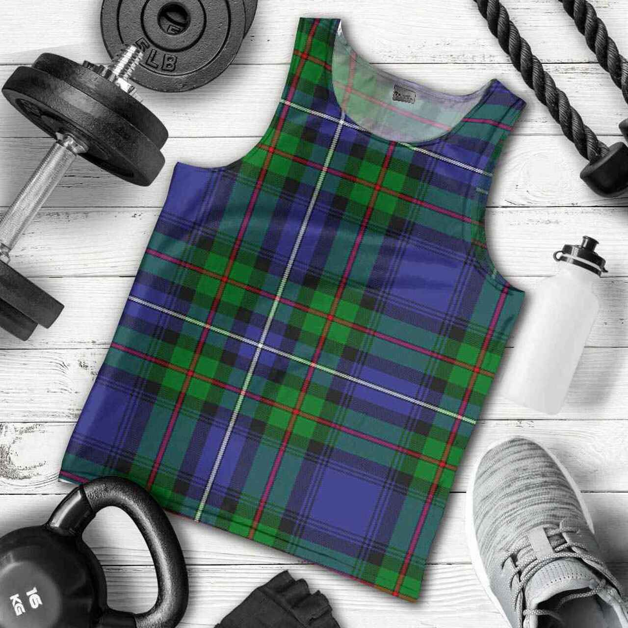 Robertson Hunting Modern Tartan Plaid Men Tank Top