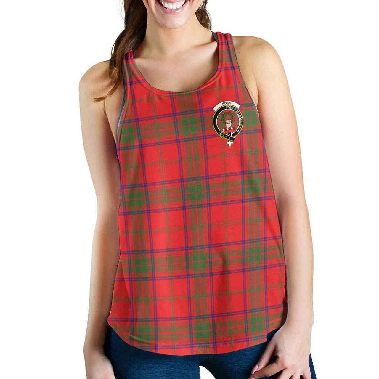 Ross Tartan Crest Women Racerback Tank