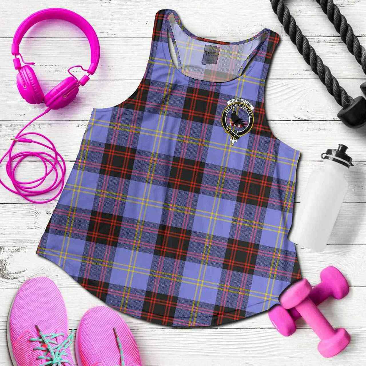 Rutherford Tartan Crest Women Racerback Tank