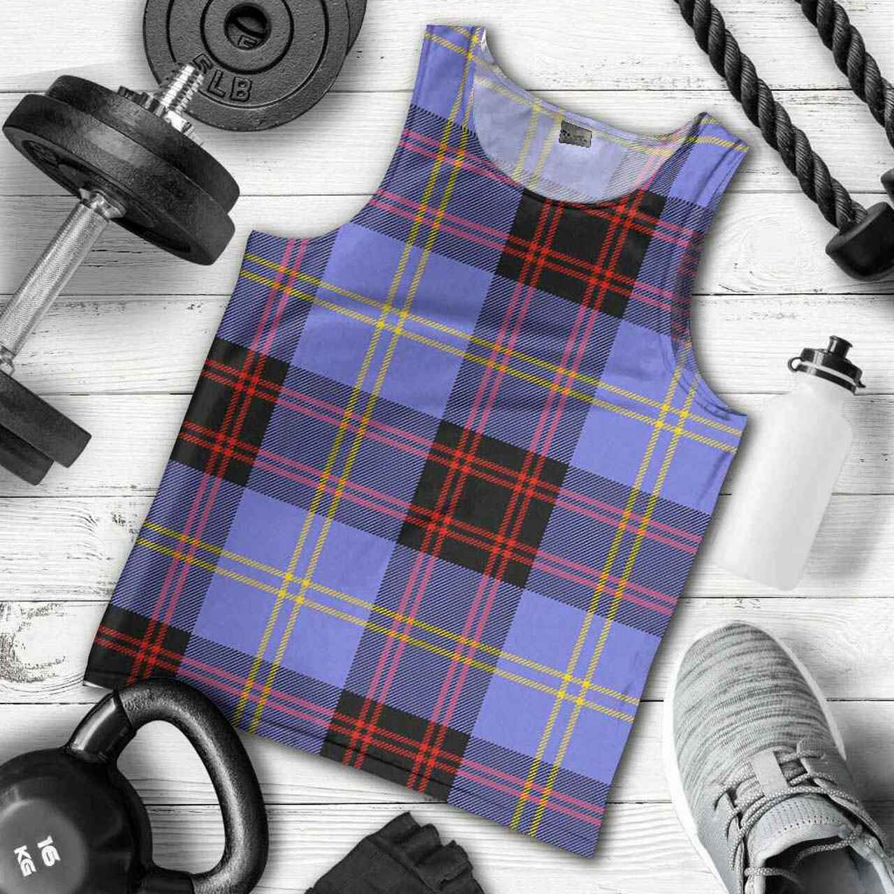 Rutherford Tartan Plaid Men Tank Top