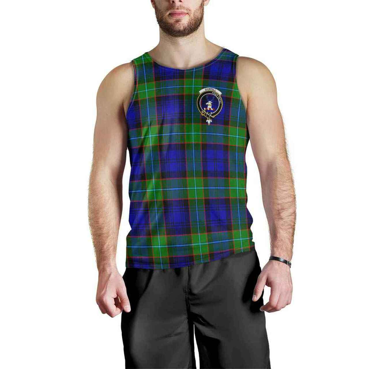 Sempill Tartan Crest Men Tank Top